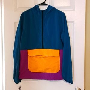 Color block windbreaker